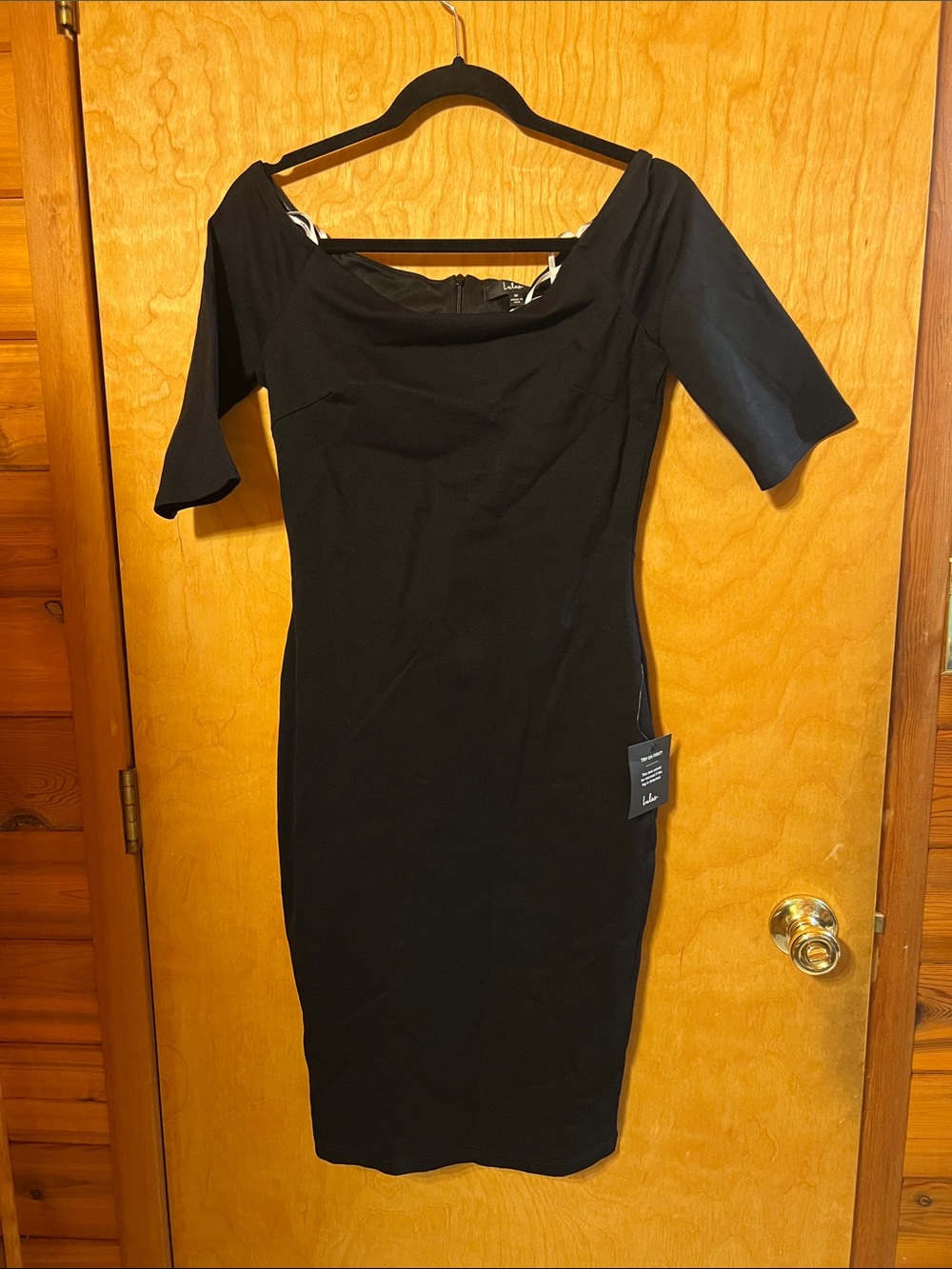 Lulu's Black Off-the-Shoulder Midi Dress